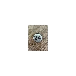 ЦИФРА 24,  СРЕБРИСТ КРЪГ 4 СМ