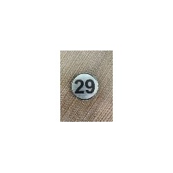 ЦИФРА 29,  СРЕБРИСТ КРЪГ 4 СМ