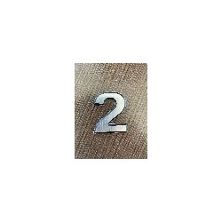 Цифра 2, сребриста цифра 4 см