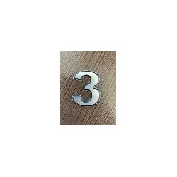 Цифра 3, сребриста цифра 4 см