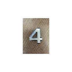 Цифра 4, сребриста цифра 4 см