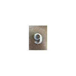 Цифра 9, сребриста цифра 4 см